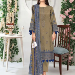 Linen 3PC Munarq By Nisha Designer :M:134