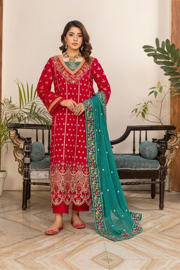 Premium EMB 3PC Zarmeen & Emaan Z.E-711