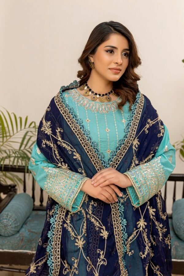 Premium EMB 3PC Zarmeen & Emaan Z.E-710 - Image 4