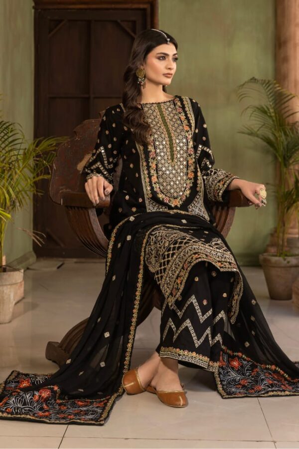 Premium EMB 3PC Zarmeen & Emaan Z.E-716 - Image 4