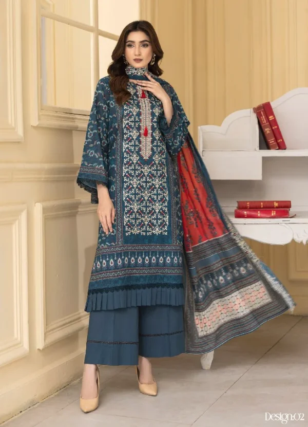 Emb Lawn 3pc Taana Baana D#5057